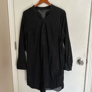 Universal standard Hannah Denim Shirt Dress - Black - S_14-16 / Black1